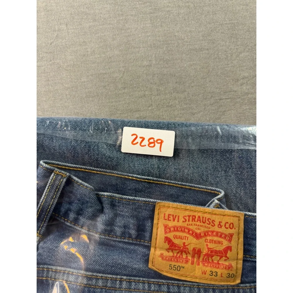 Levi's 550 Relaxed Fit Jeans Mens 33x30 Blue Good Tapered Leg Denim